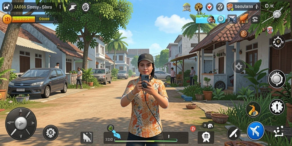 Screenshot AA666 menunjukkan gameplay simulasi kehidupan yang menarik.
