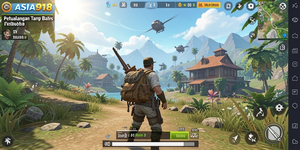 Screenshot gameplay ASIA918 yang menunjukkan petualangan seru di dunia terbuka.