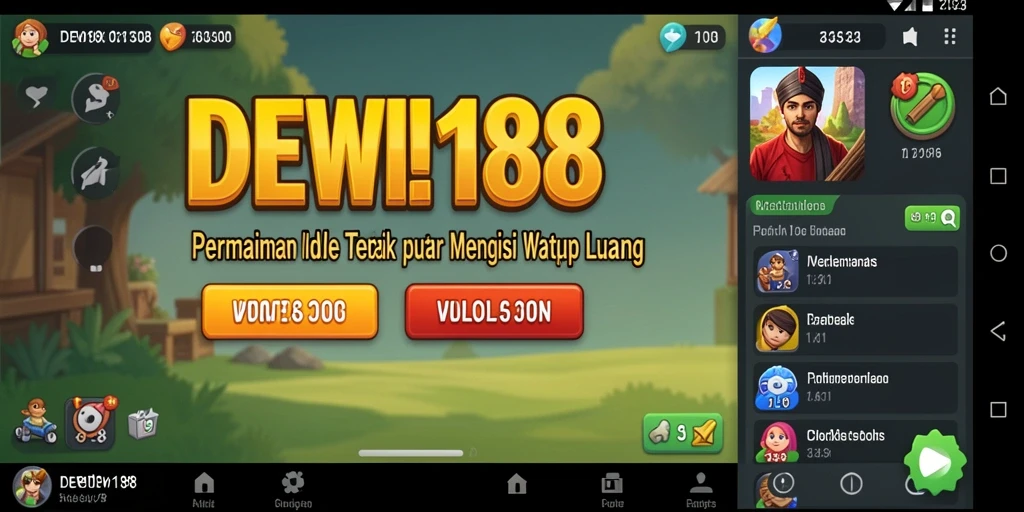 Screenshot utama DEWI188 menunjukkan aksi menarik dalam gameplay Idle.