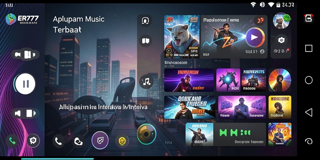 Tampilan gameplay interaktif dari ER777 dengan fitur musik yang menarik.