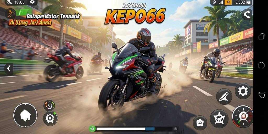Tampilan menegangkan dari balapan motor di KEPO66