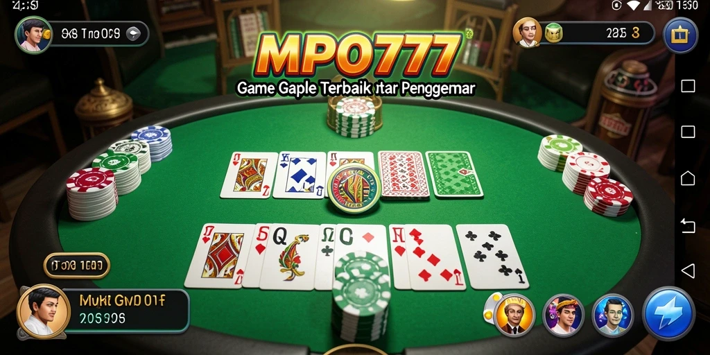 Screenshot menunjukkan gameplay seru Gaple di MPO777.
