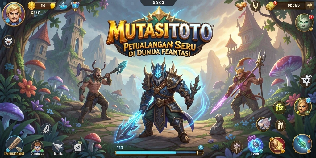 Screenshot gameplay menunjukkan aksi seru di dunia petualangan MUTASITOTO.