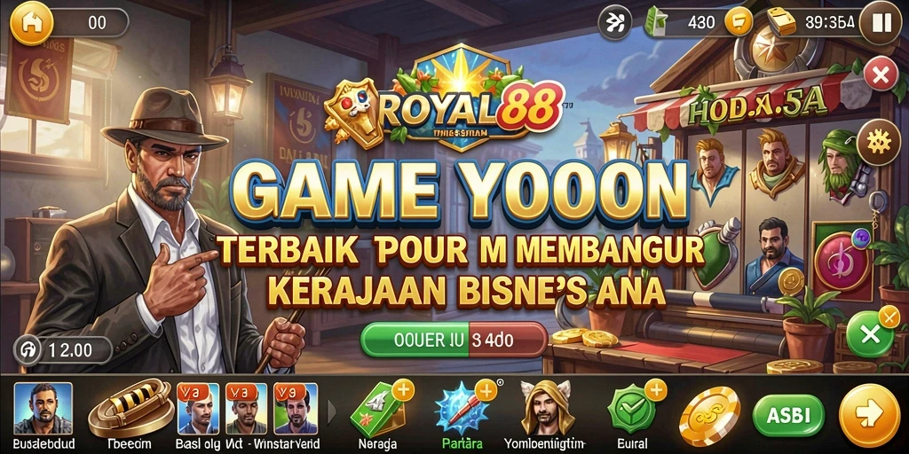 Tampilan permainan <strong>ROYAL88</strong> yang menakjubkan dengan fitur manajemen bisnis yang mendetail.