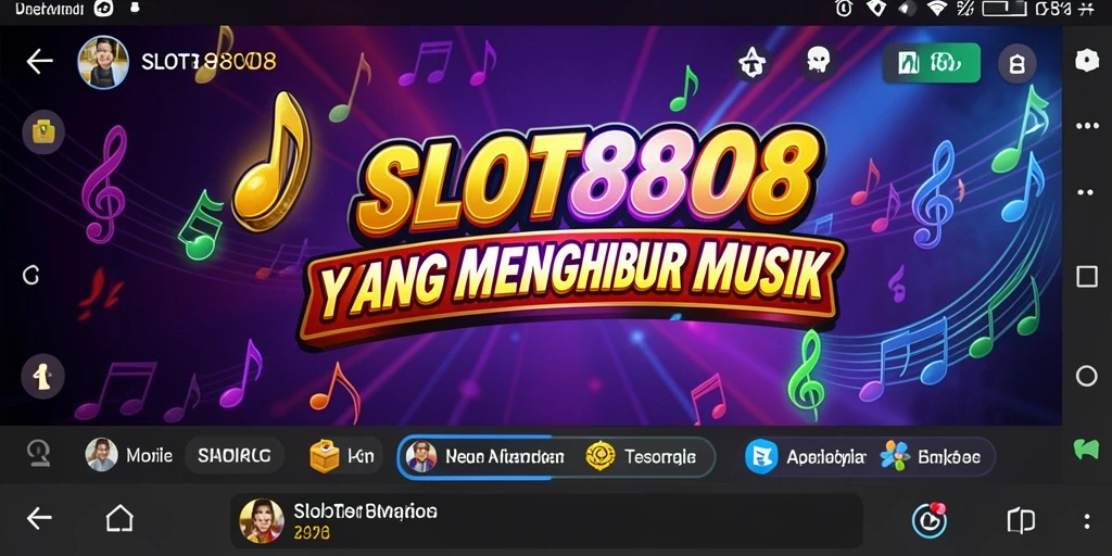 Tampilan menarik gameplay musik di SLOT8808 dengan beragam lagu.