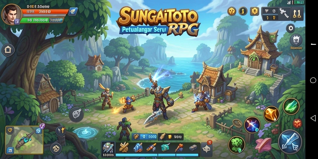 Tampilan gameplay menarik dari SUNGAITOTO yang menampilkan aksi RPG.