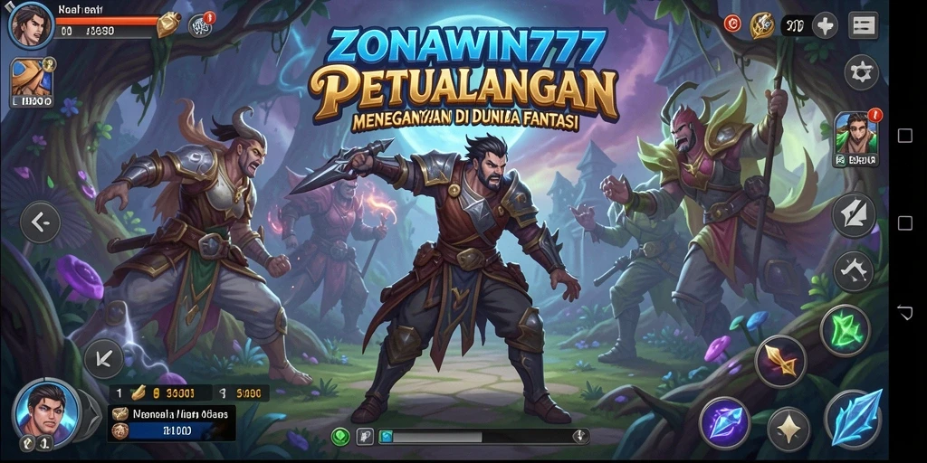 Tangkapan layar menunjukkan gameplay menegangkan petualangan ZONAWIN777.